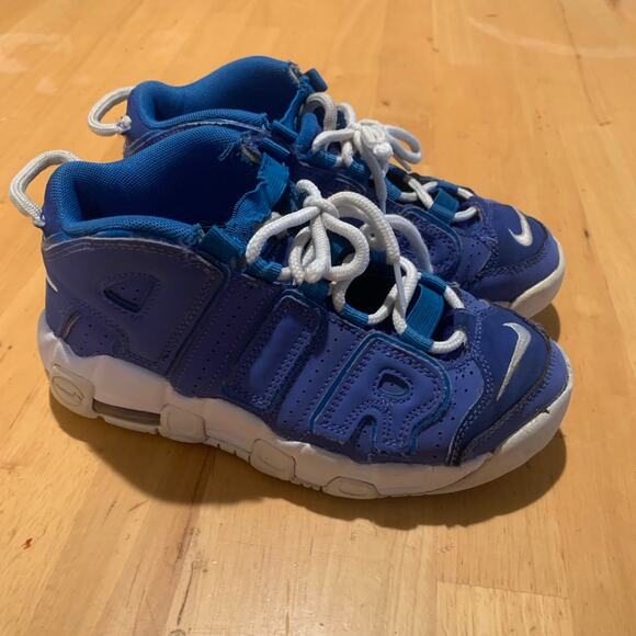 Nike Air More Uptempo (GS) Medium Blue White Size 3Y - Picture 1 of 5